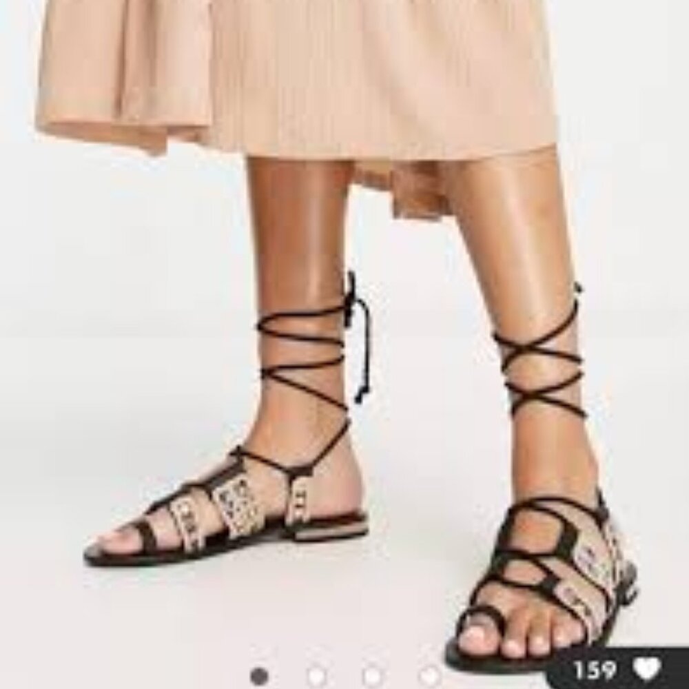 FREE PEOPLE Leather Mantra Mirror Sandals - Picture 3 of 7